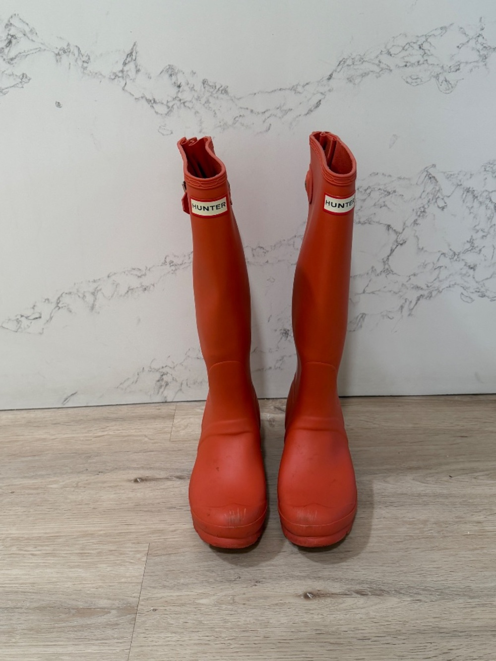 Hunter Original Tall Rain Boots Military Red Matte US 7
